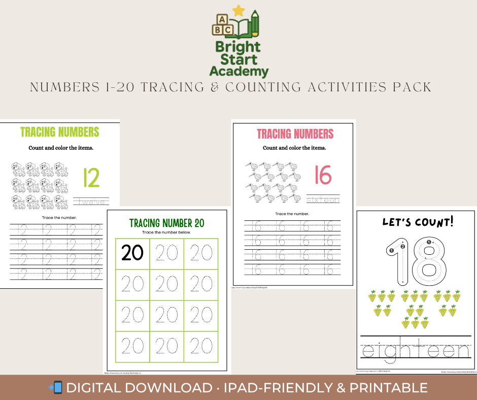 Number Tracing & Counting Bundle (120 pages)