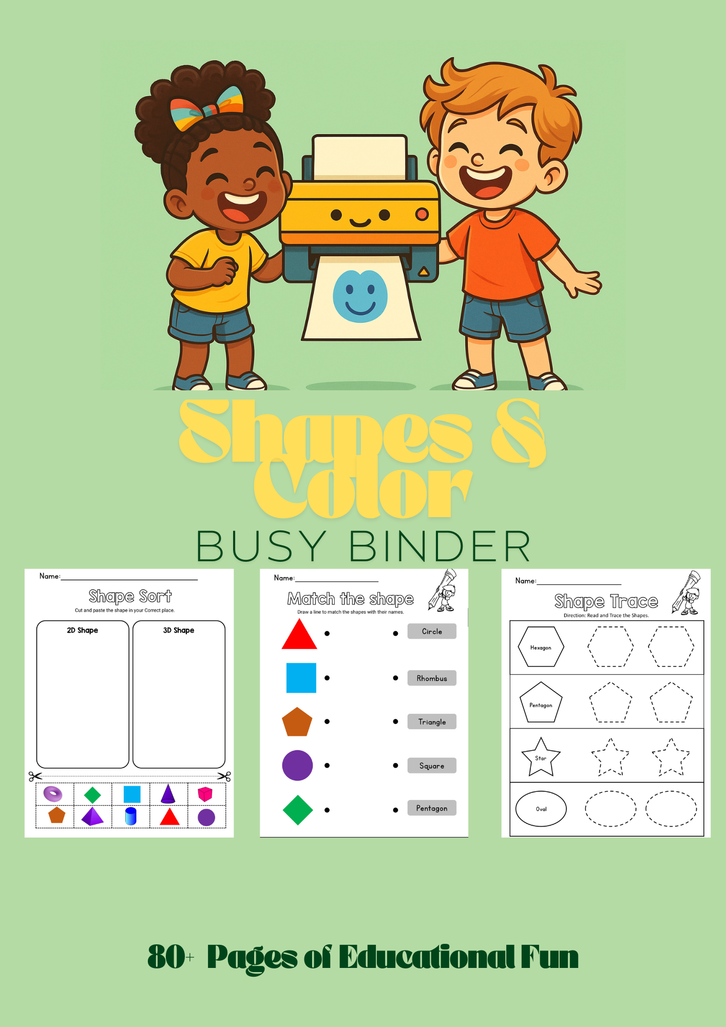 Shapes & Colors Busy Binder (80 pages)