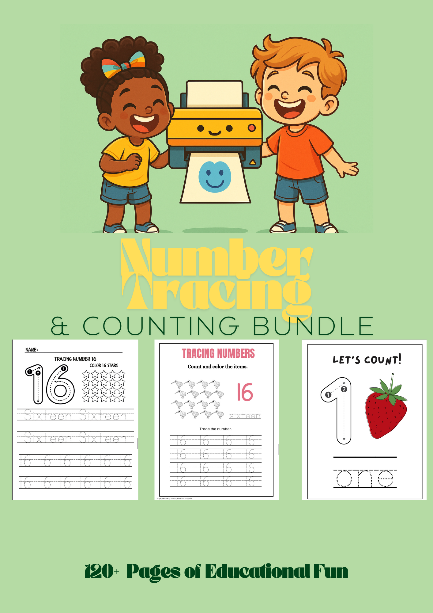 Number Tracing & Counting Bundle (120 pages)