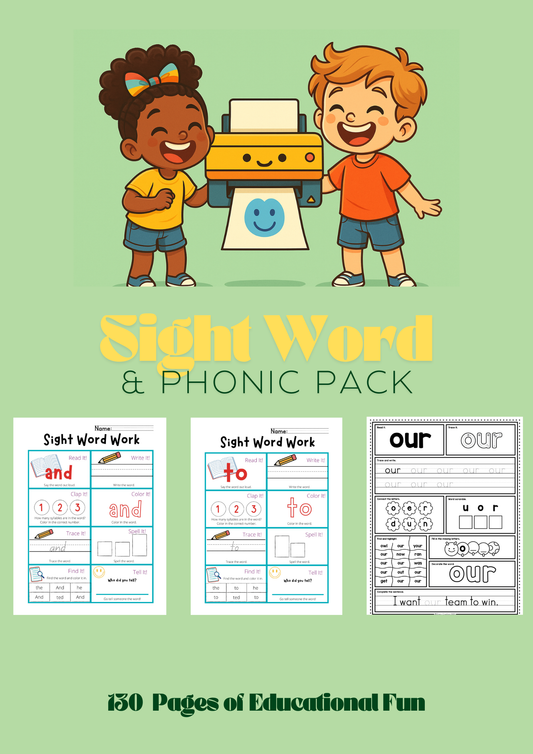 Sight Word & Phonic Pack (130 pages)